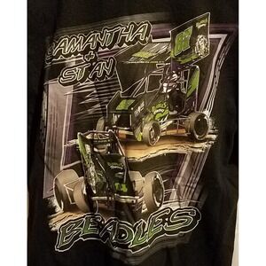 Samantha‎ Stan Beadles Racing T Shirt Size Medium Port & Company 50/50 Rn#90836
